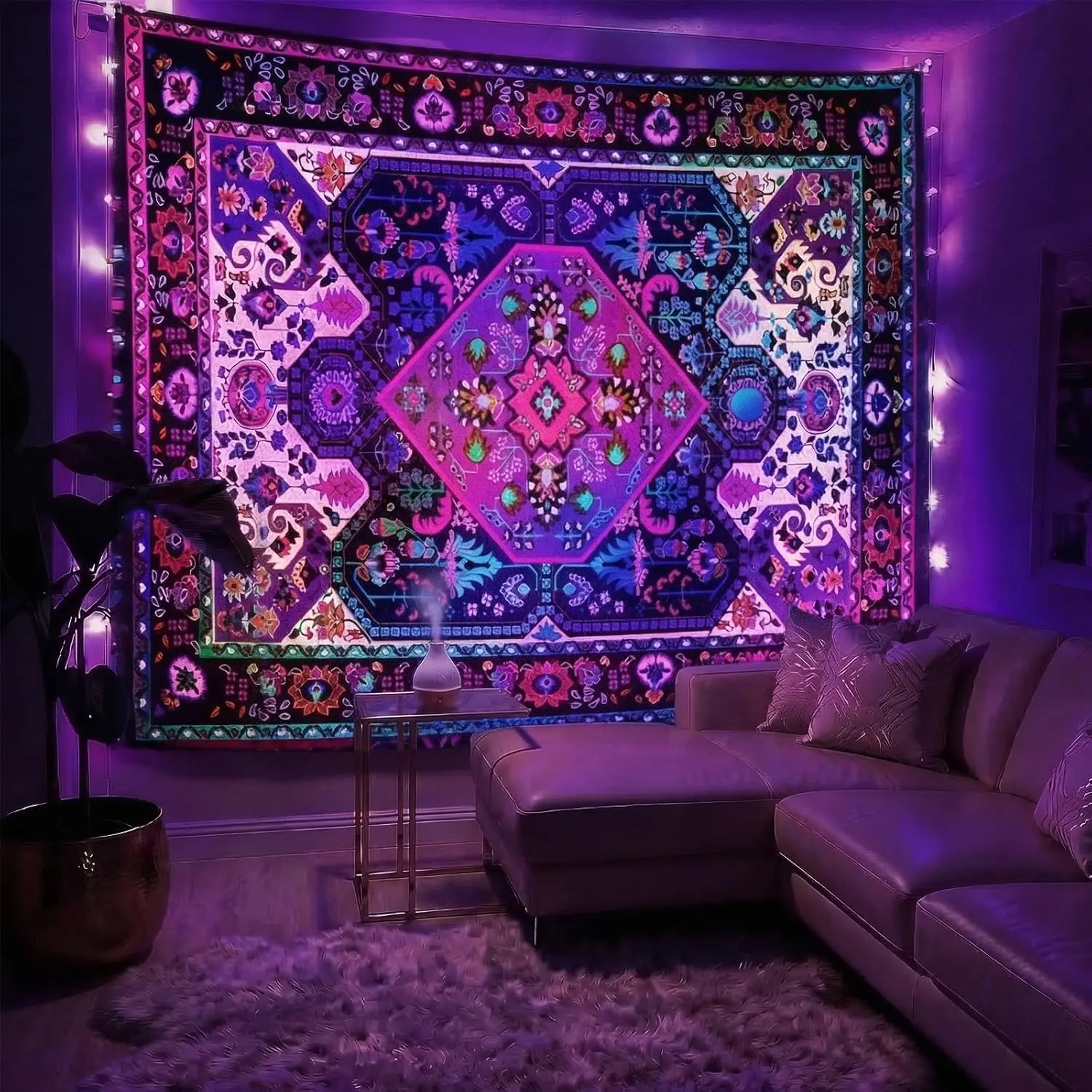 Luxury Moroccan Persian Bohemian Tapestry Wall Hanging Ethnic Area Rug Decor Polyester Fabric for Living Room Bedroom