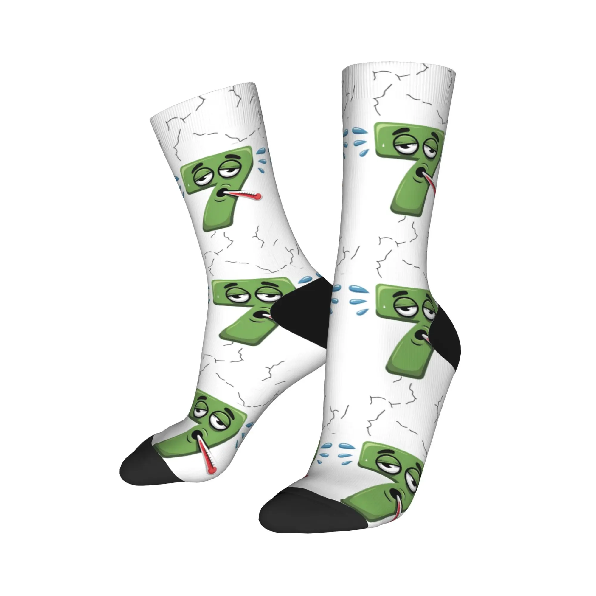 مضحك 67 مريض سبعة ميمي جوارب الرجال الجوارب الدافئة لينة Vintage الجوارب الخريف الدراجات مكافحة العرق الجرافيك الجوارب هدية عيد ميلاد