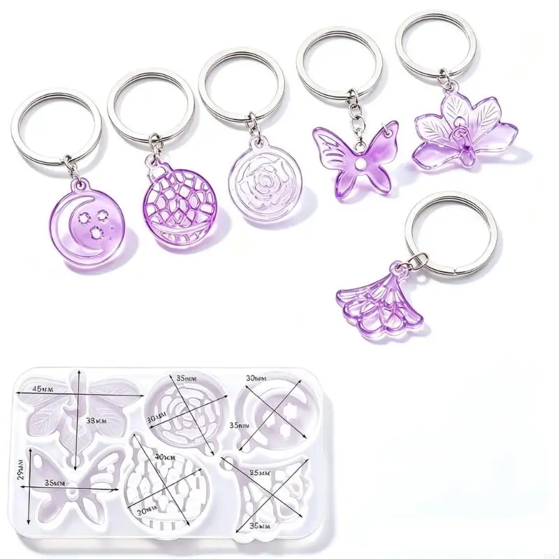 195C DIY Resin Jewelry Mold Set, Silicone Multi Cavity Casting Mold for Pendants, Earrings, Charms and Handmade Craft Projects