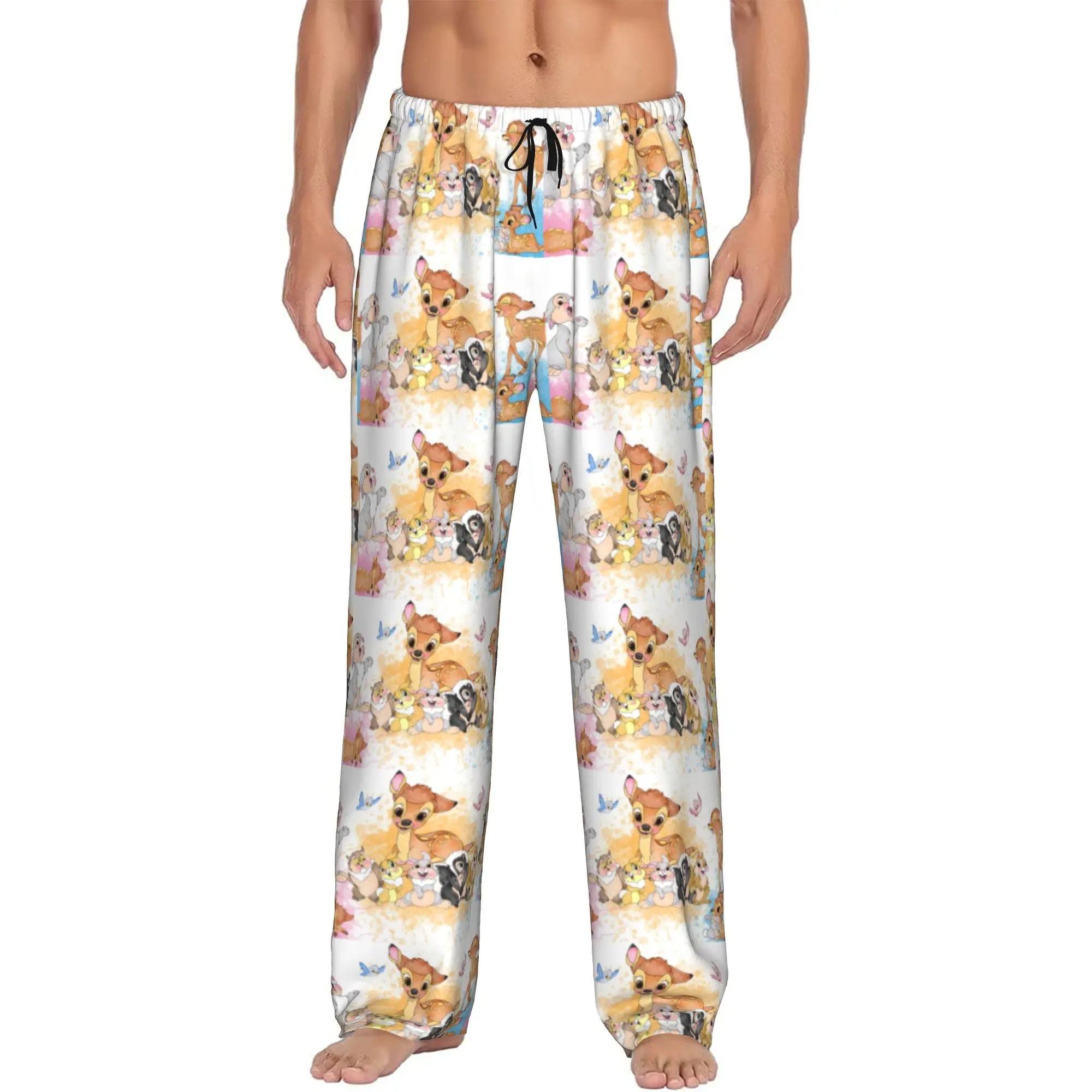 

Custom Printed B-Bambies Anime Pajama Pants Men Sleep Sleepwear Bottoms with Pockets