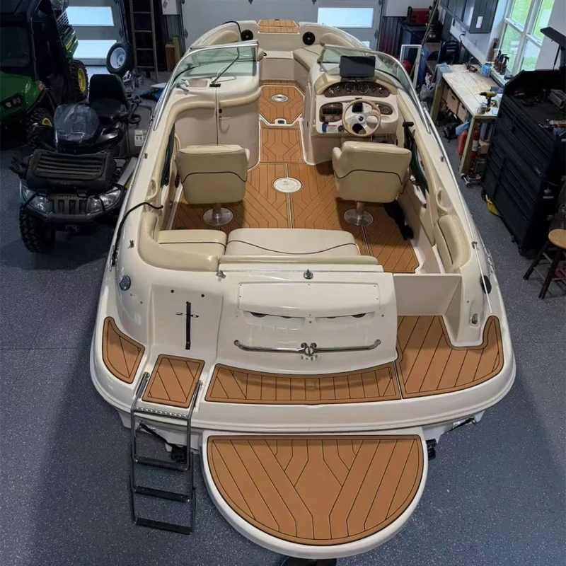 Eva Foam Self Adhesive seadeck Pad for 1999-2002 SeaRay 210 Sundeck Cockpit Swim platform Pad EVA Foam Teak Deck Flooring