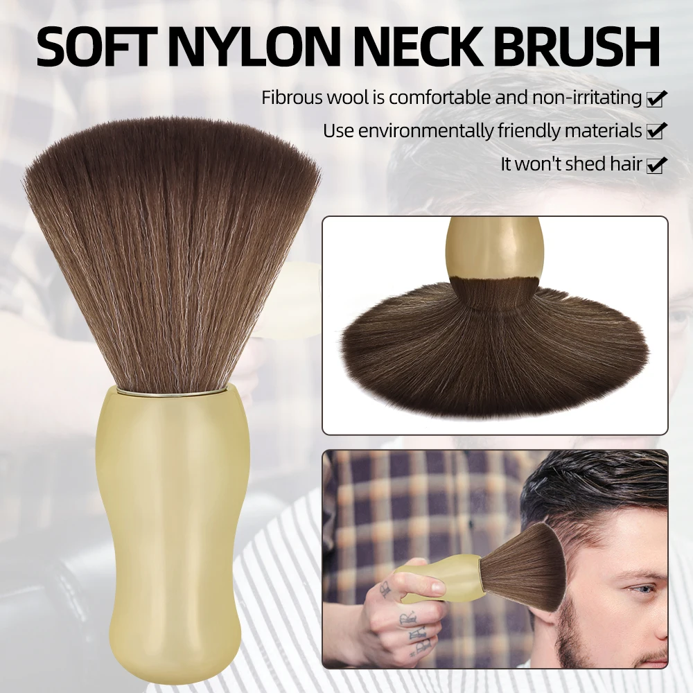 

Щетка для чистки стрижки волос, профессиональная щетка с мягкой щетиной, щетка для шеи, лица, щетка для пыли, парикмахерская, специальные аксессуары, инструмент