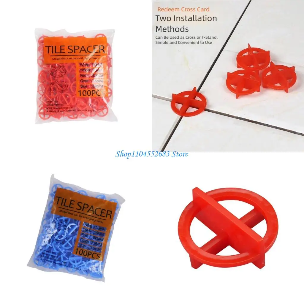 

Y6GD Pack of 100 Simple Use DIY Tile Clips For Home Improvement Tiling Projects Sizes