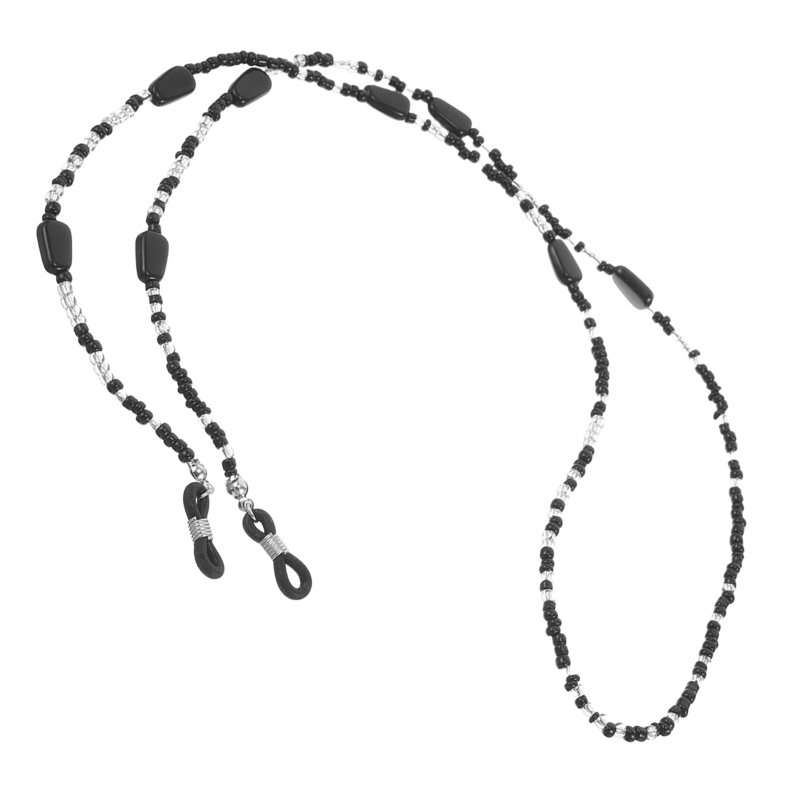 

s Handmade Bead Glasses Chain Black Eyewear Retainer Antislip Sunglasses Holder Portable Chains Vintage Chinese Style Lanyard