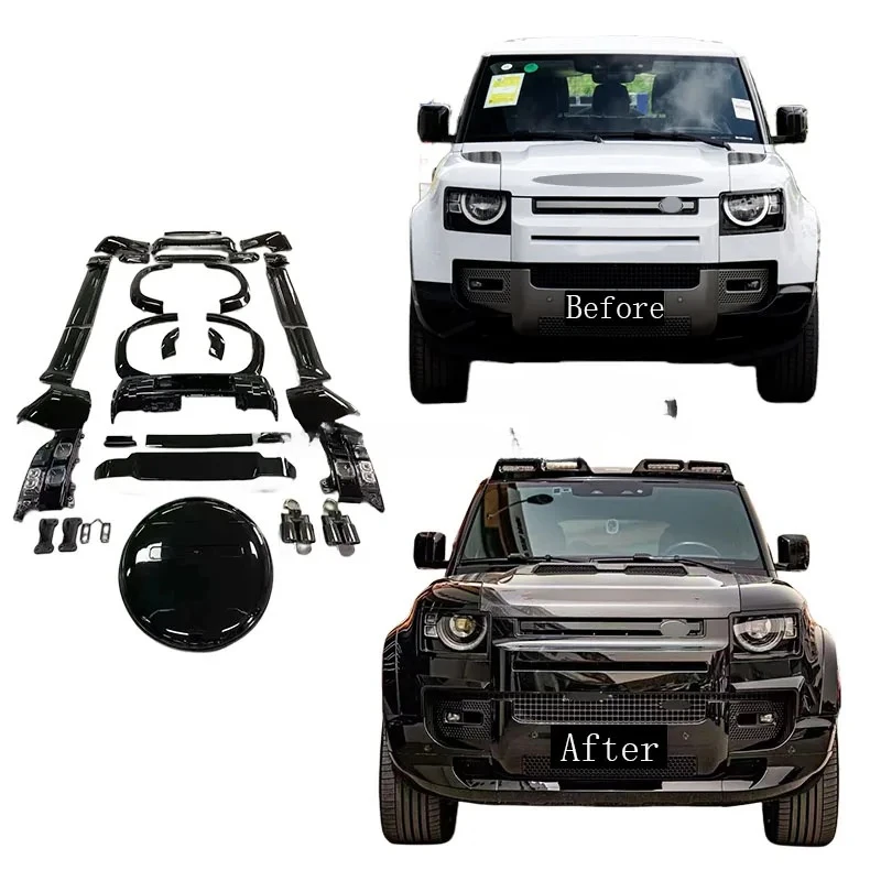 

Car Accessories for Land Rover Defender Accessories Black 700 Body Kits Front Car Bumpers Side Skirt