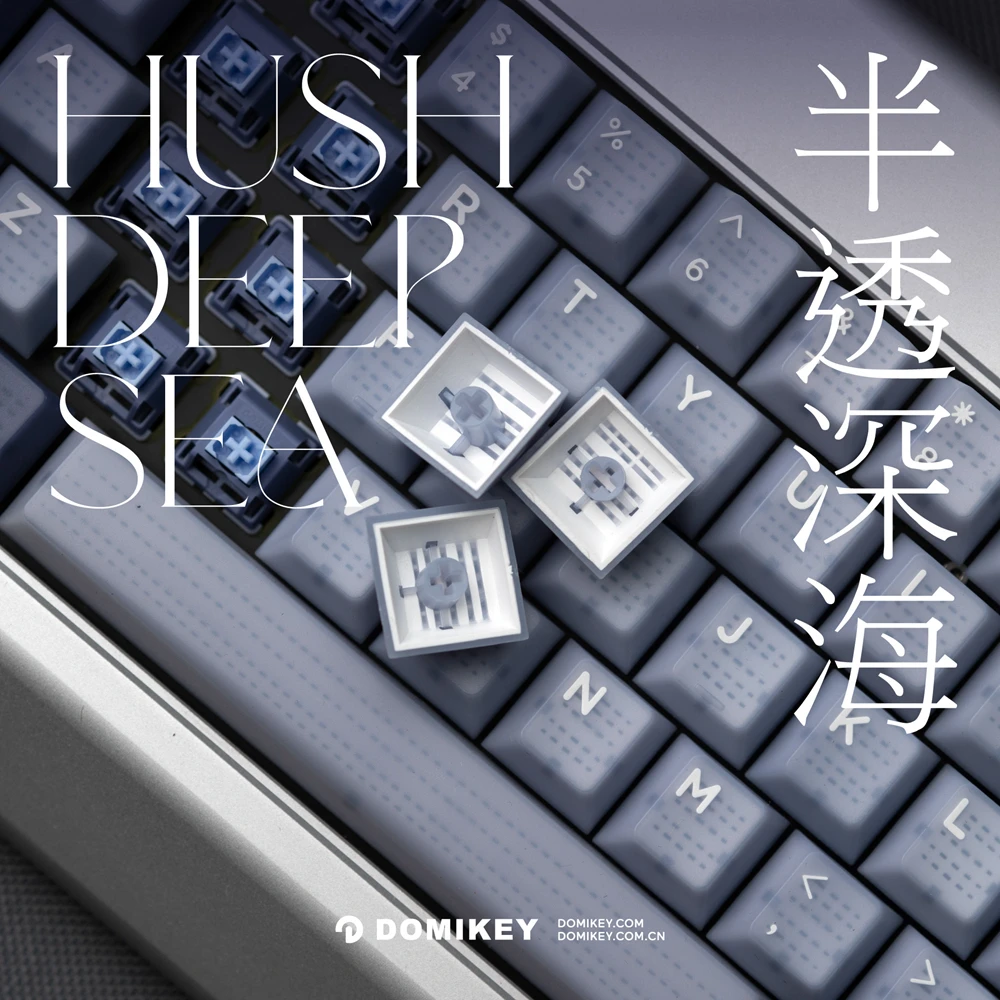 Domikey Keycap Hush Cherry Profile Abs Doubleshot Semi retroiluminado Keycap Poker 87 Xd68 Bm60 accesorios personalizados para Pc Gamer