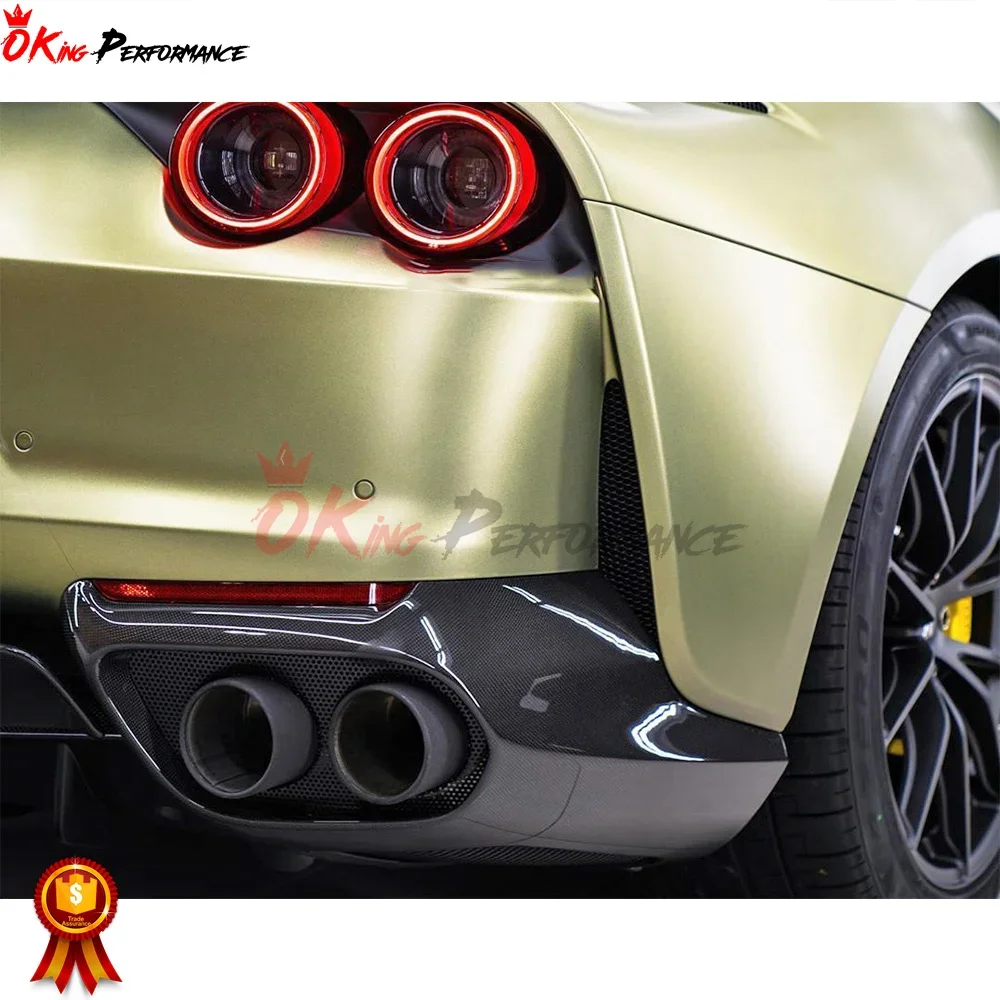 Style Dry Carbon Fiber Rear Diffuser For Ferrari 812 Superfast GTS 2017-2023