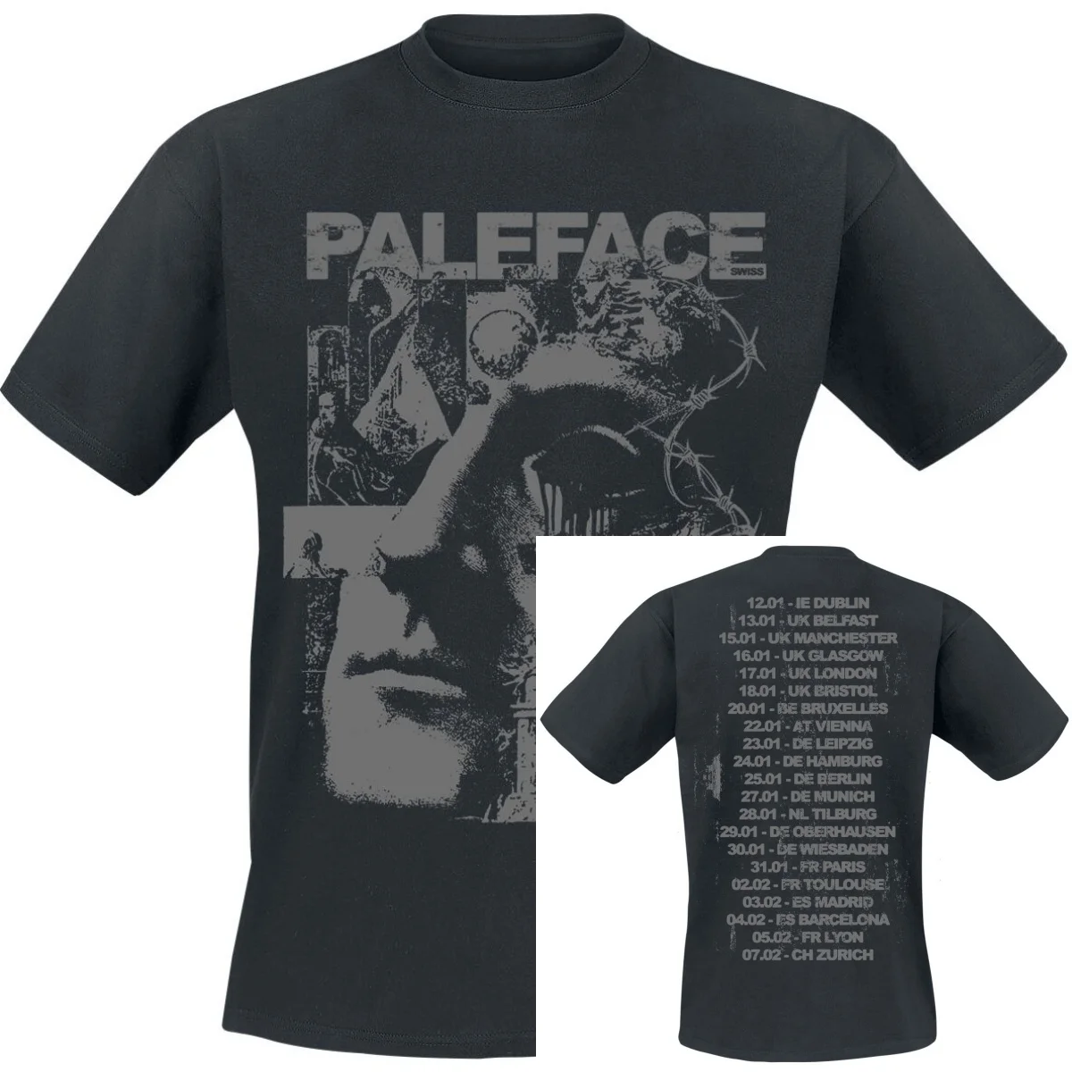 Paleface Swiss Graphic Cotton Band T-shirt Unisex Summer Short Sleeve Fashion Brand Tee Luxury Casual Vintage Tees
