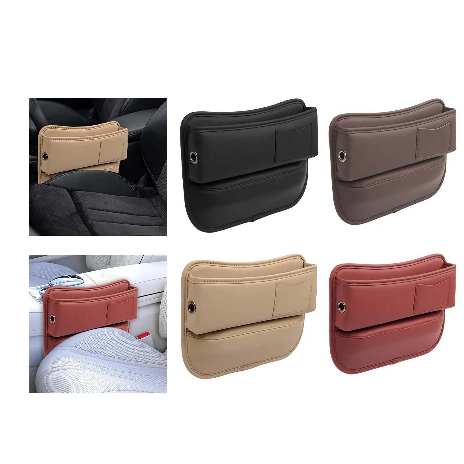 Seat Side Filler Organizer PU Leather Car Gap Storage Box for Convenient Access and Neat Vehicle Environment