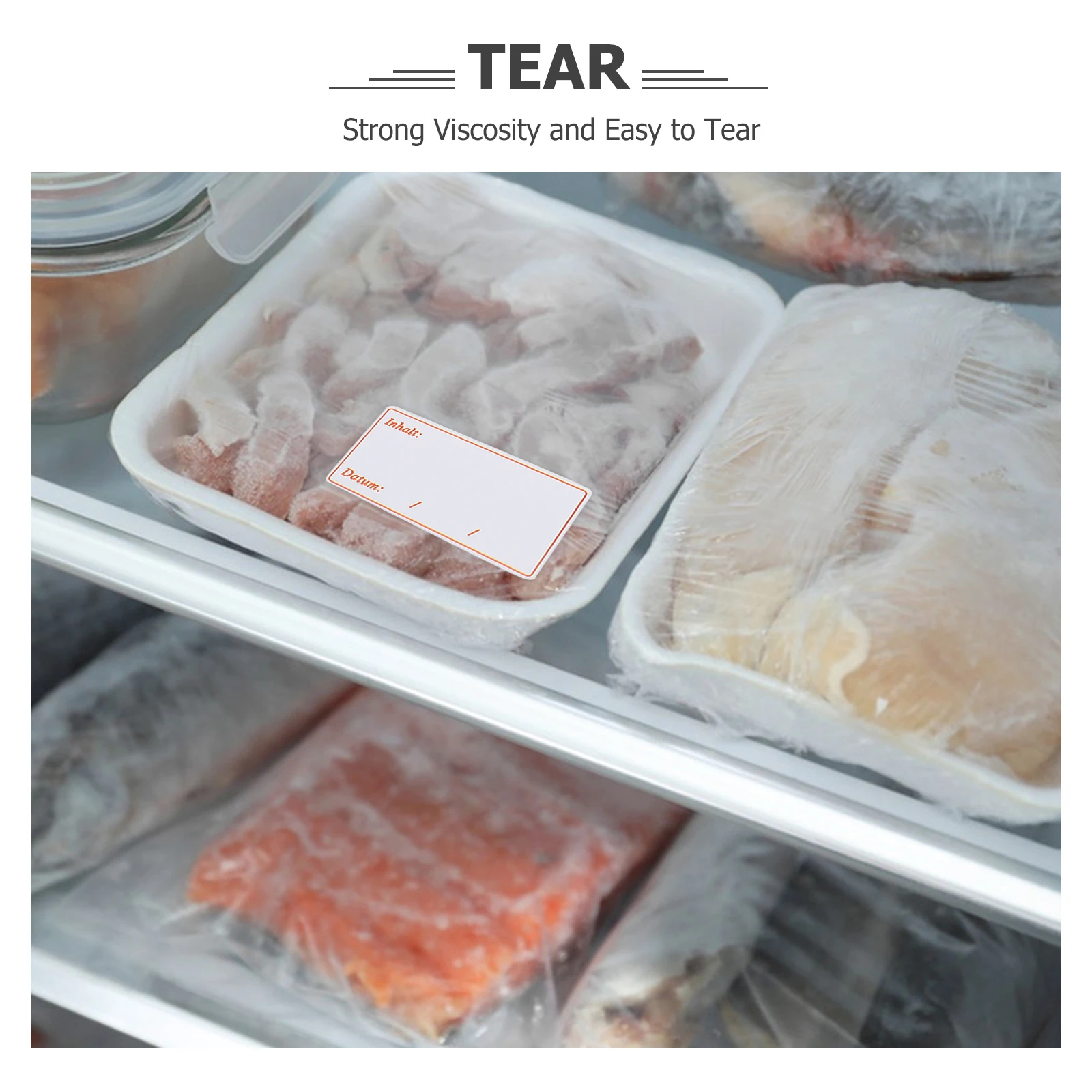 1000pcs Freezer Food Label Stickers Removable Waterproof Oil Resistant For Jars Containers Bags Meal Prep Pantry Kitchen Storage