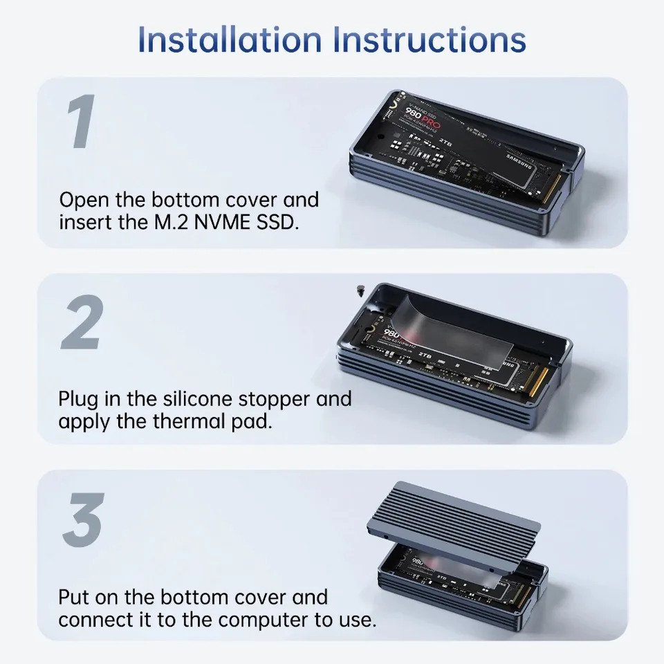 ACASIS M.2 NVMe SSD エンクロージャーTBU405Pro M1 Amazon.co.jp: ACASIS 40Gbps M.2 NVMe SSDエンクロージャ 冷却ファン