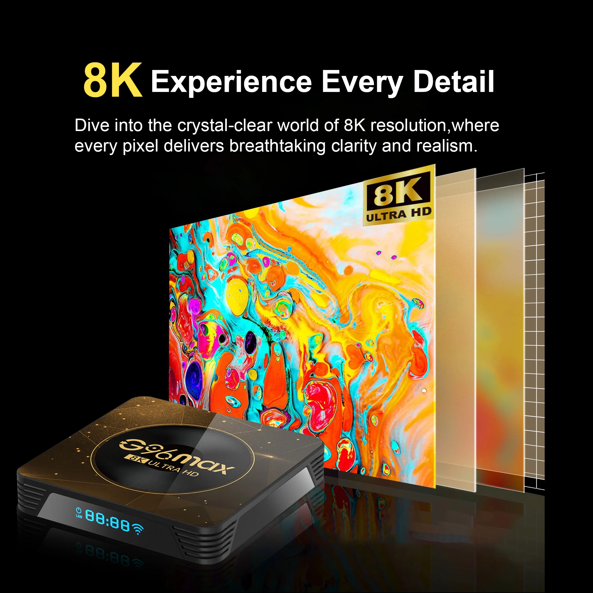 G96max A13 Android13 8K TV Box Wifi 6 Transmission Media Player Rockchip 3528 32G64G ذاكرة كبيرة Netflix Youtube بث تلفزيوني مباشر مجاني