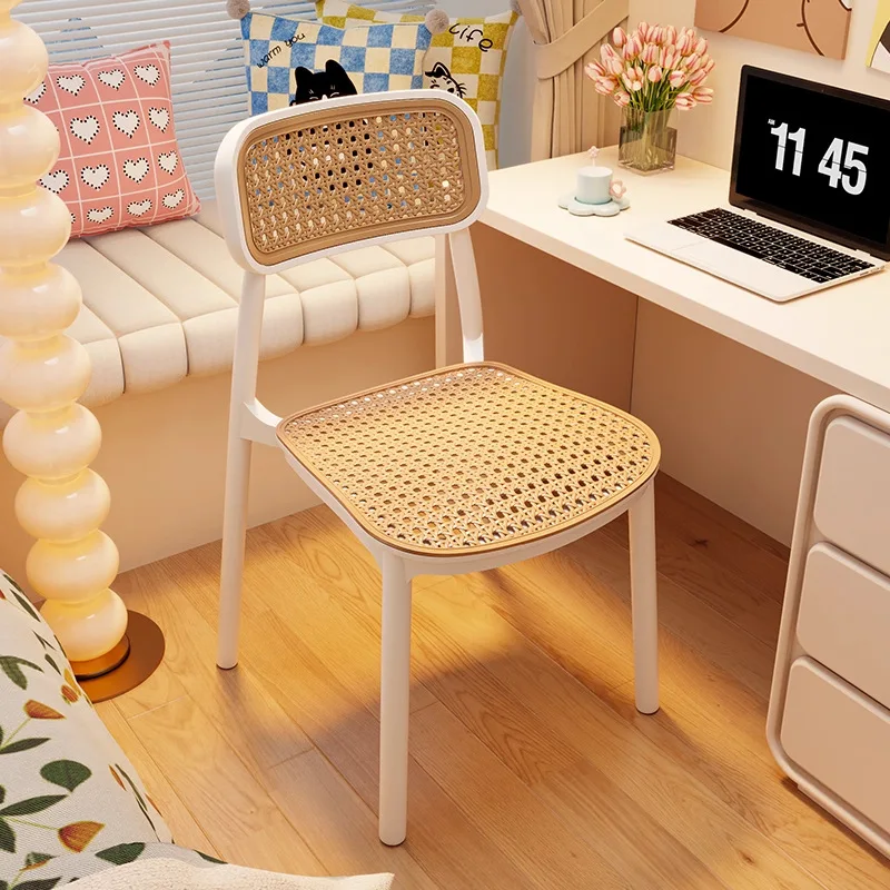 Comfortable Long-Sitting Office Chair – Student Dorm Computer Chair with Backrest, Rent Apartment & Girls' Bedroom Makeup Stool