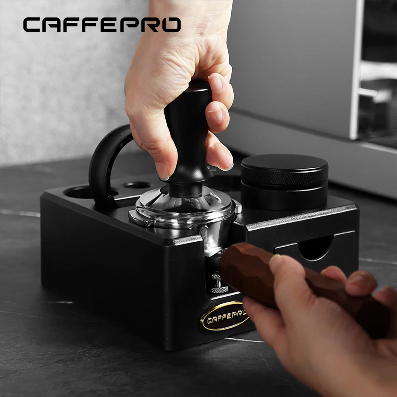 Caffeepro Estación para controlar la presión del café, soporte para portafiltro, distribuidor, accesorios para espresso, herramientas para baristas 51mm 54mm 57mm 58mm