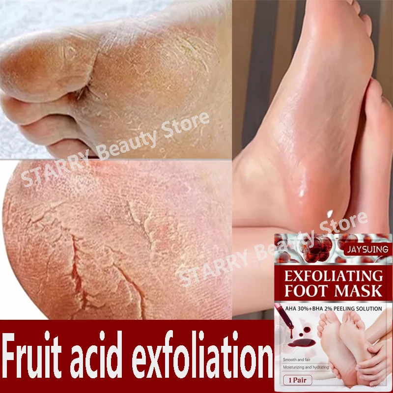 Fruit Acid Exfoliating Foot Facial Mask Moisturizing Foot Protection Crack Prevention Heel Whitening Anti-Cracked Foot Skin Care
