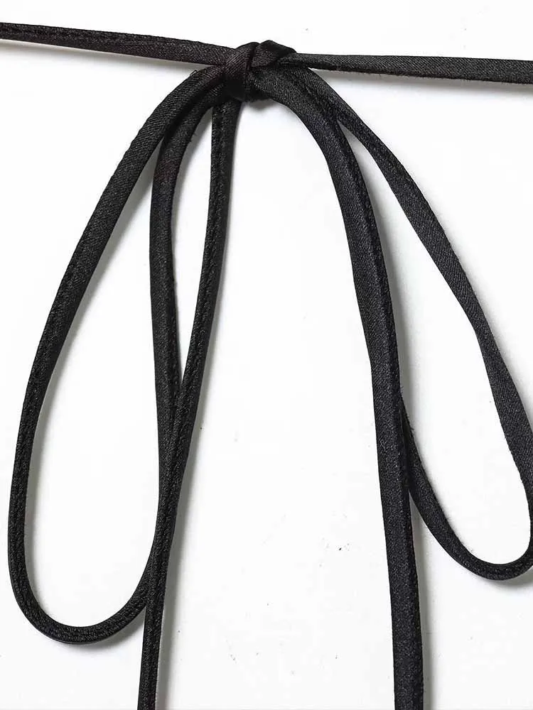 فستان نسائي جديد لخريف وشتاء على الطراز الأوروبي والأمريكي عصري وبسيط من الساتان والحرير برقبة ثنيات #4