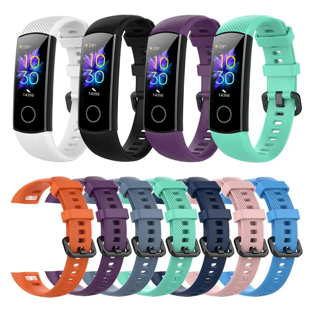 Soft Smart Wristband Replacement Watch Band Silicone Wrist Strap for Honor Band 5 4