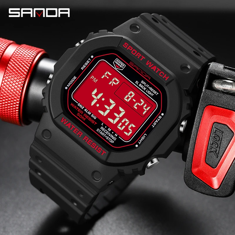 SANDA Fashion Top Brand G Style Digital Watch Men Waterproof Ms Sport Watches Boy Girl LED Electronic Watch Relogio Masculino