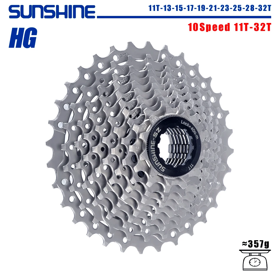 SUNSHINE Racefiets Cassette 8/9/10/11/12 Speed 23/25/28/32/34/36T k7 Cassette 8V 9V 10V 11V 12V voor SHIMANO HG