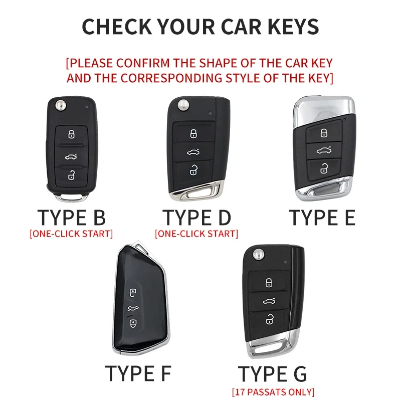 For VW golf 7 GTI POLO T-Cross T-Roc touran Tiguan Skoda Octavia Rapid kodiaq Fabia Seat Ibiza leon Ateca Arona key case cover