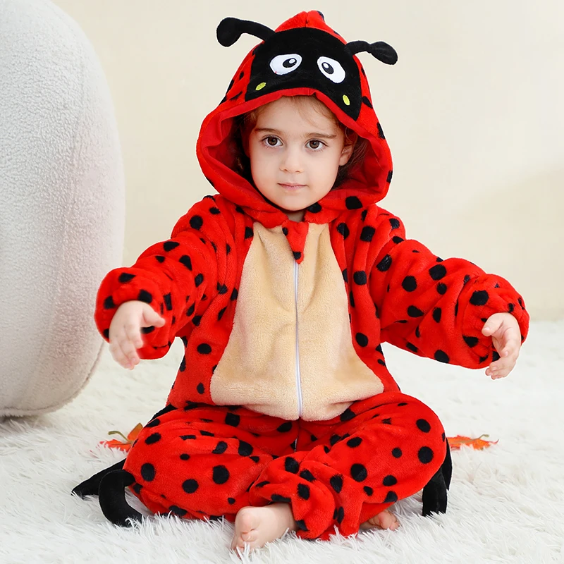 

Halloween Baby Clothes Bodysuit Cartoon Zipper Romper Toddler Outfits Flannel Soft Warm for Newborn Cute Fashion Cosplay Costume