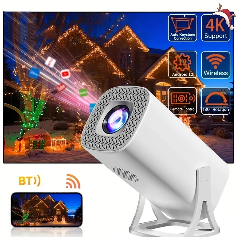 

S40 Smart Projector Digital Android11 Support 4K WiFi6 BT5.4 Allwinner H713 1280*720P Auto Keystone Pocket Beamer Upgrated HY300