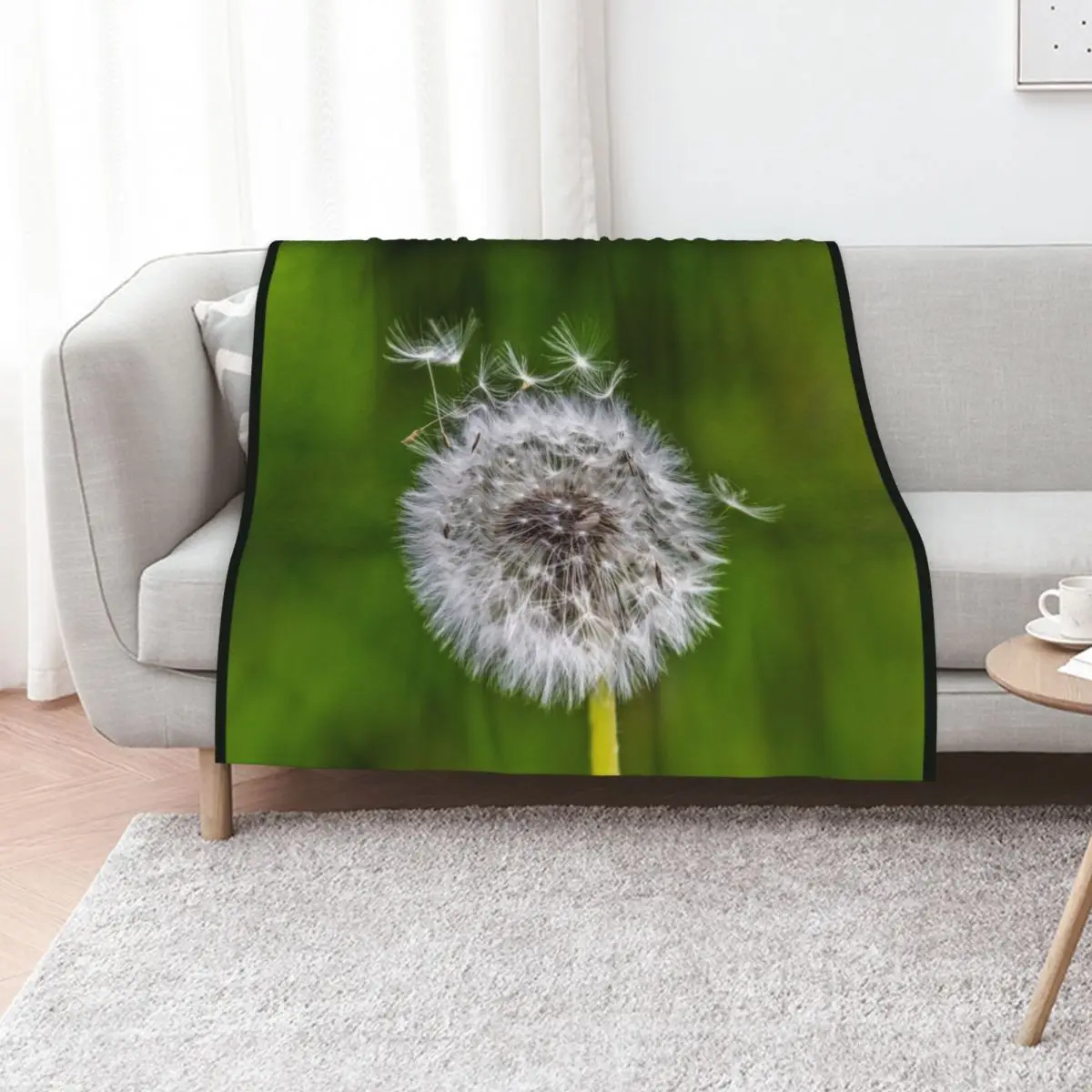 Gift idea dandelion photo Throw Blanket Sofa Heavy Retros Plaid Luxury St Vintage Blankets