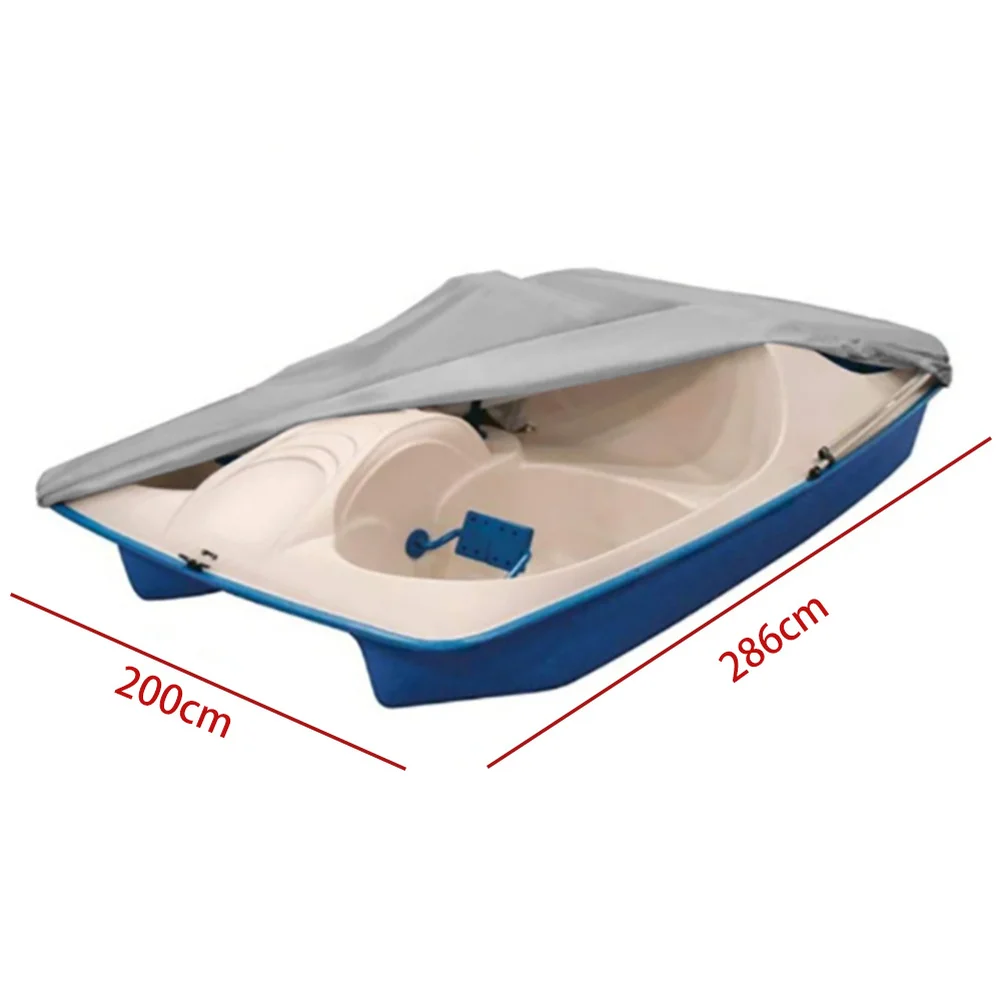 

Waterproof Paddle Boat Cover Designed for 3-Person and 5-Person Models with Adjustable Support Pole and 210D Oxford Fabric
