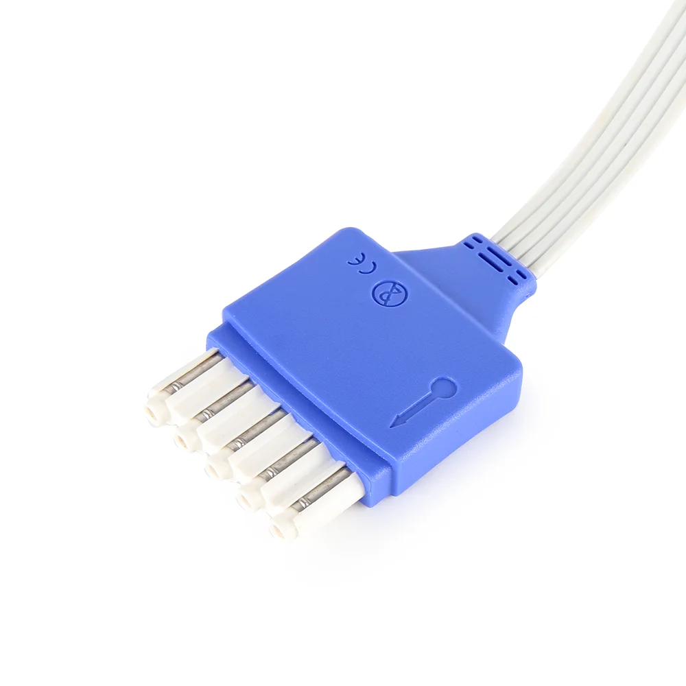 

Compatible for Philippss M3536A Disposable Leadwire Cable SureSigns VM8 5 Leads AHA Snap Cable for Hospital Use