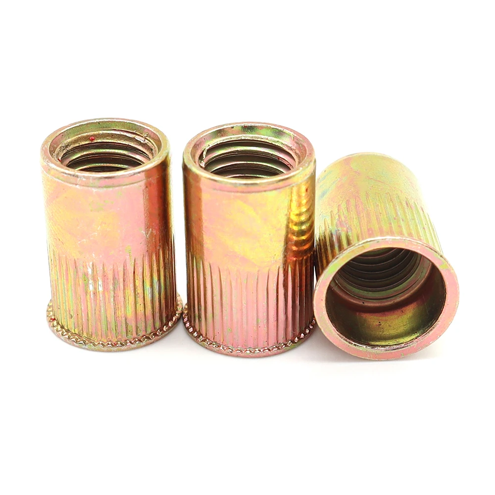 Dado per rivetti in acciaio inossidabile di vendita caldo M3 5000 pz/scatola Piccola testa svasata a strisce di colore zincato finitura ossido nero metrico