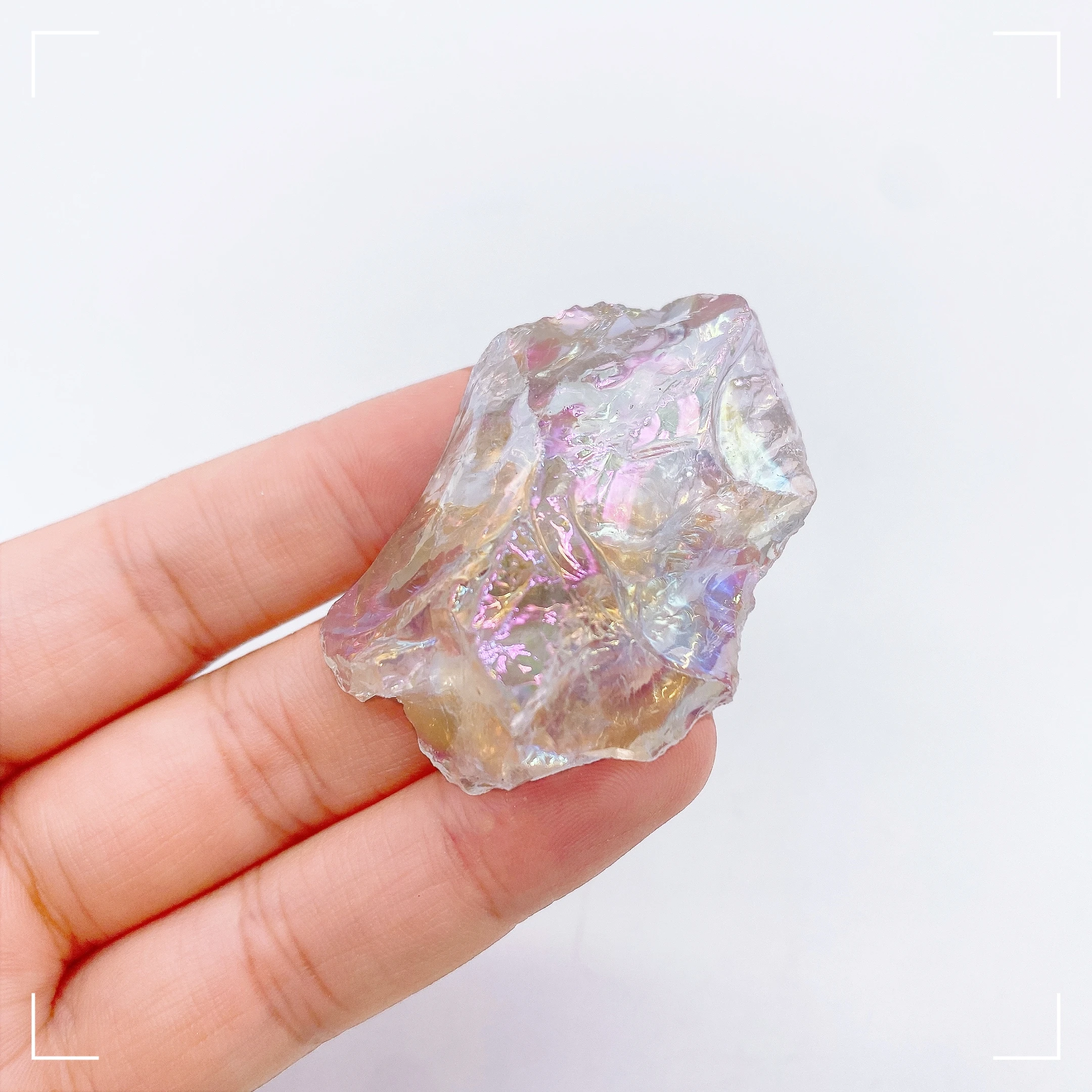 Natural Crystal Raw Stone High Quality Aura Clear Quartz Electroplated Gems Jewelry Glitter Crystal Healing Home Decor Gift
