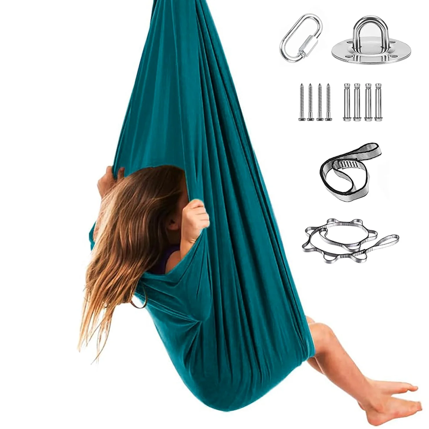 Kit de yoga pour débutants, hamac de yoga aérien, capacité de charge de 200 kg, pour jardin, maison, balcon, balançoire en tissu portable