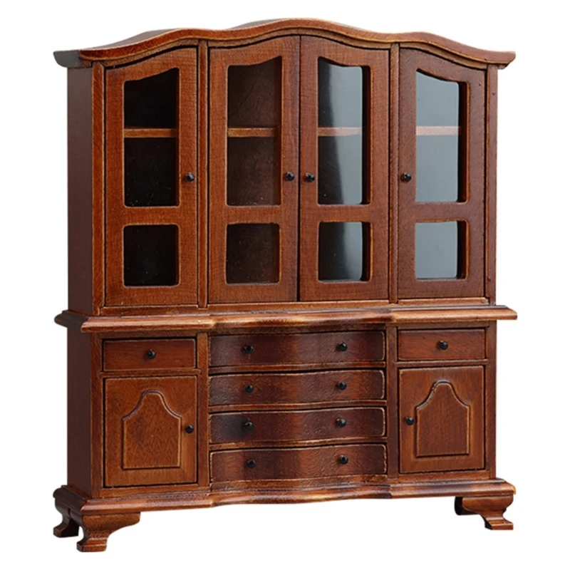 

Miniature Side Cabinet with Openable Door and Drawer for 1:12 Scene Display Use 15UB