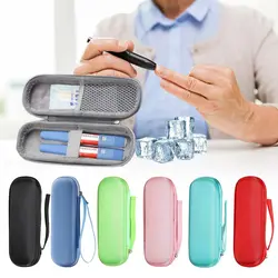 Portable EVA Insulin Cooling Bag Thermal Insulated Solid Color Pocket Pill Protector Waterproof Pen Bag Diabetics