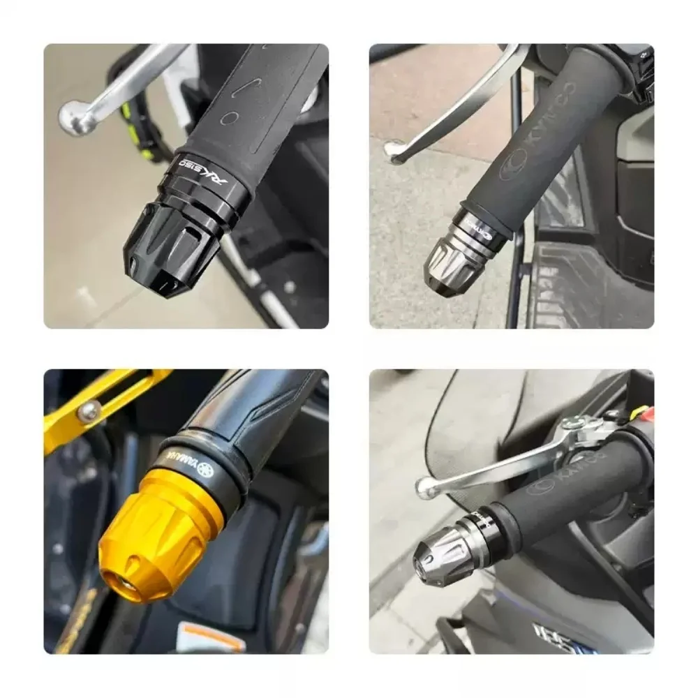 Weighted handlebar end plugs/sliders for ZONTES 125V/150V (crash protection/balancing weights)