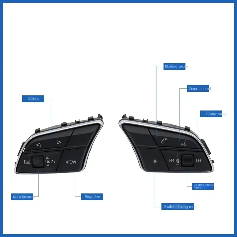 Botón de volante multifunción para Audi 17, A3, A4L, A5, Q2L, Q5L, reacondicionado y mejorado