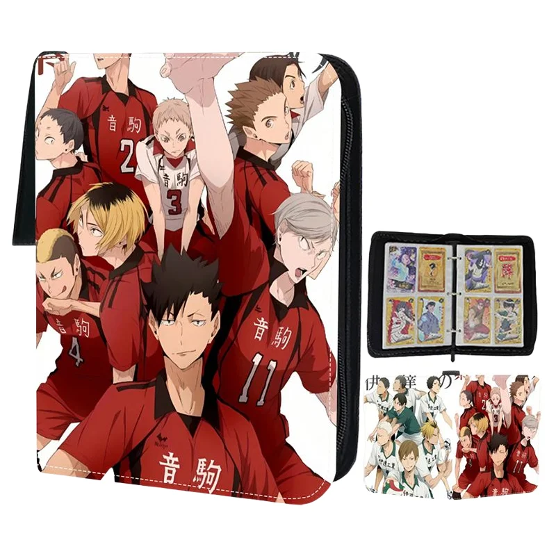 

Хайкю!! Новинка, 400 шт., держатель для визитных карточек на молнии, альбом, переплет для книг, коллекция игровых карточек, хобби, папка из искусственной кожи, детские игрушки, подарки
