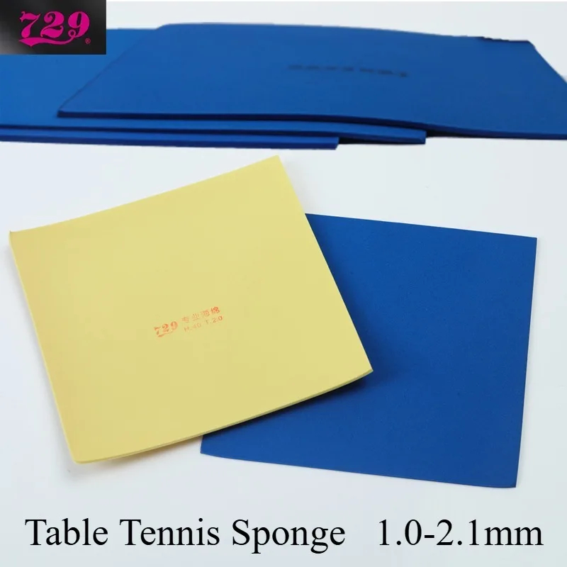729 Yellow & Blue Table Tennis Sponge 1.0mm-2.1mm High-density Offensive Inner‑Energy Ping Pong Sponge for Table Tennis Rubber