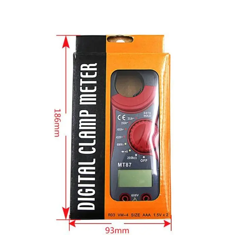 Electrical Tester, Digital Count Clamp Meter DC/AC Multimeter Eletric Ammeter Voltage Tester Ohm High Precision Detector Tool