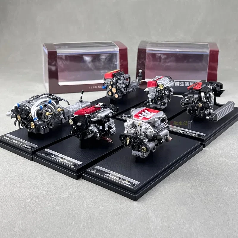 

MH 1:18 4G63T VR38DETT RB26DETT K20C Engine Model Simulation Limited Edition Plastic Metal Static Car Model Toy Gift