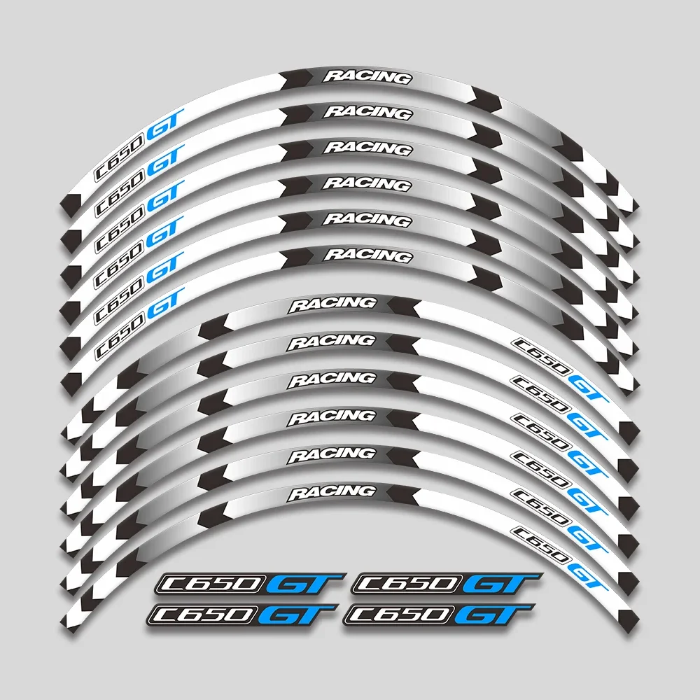 

For BMW C650GT C 650GT All Years High quality motorcycle wheel decals waterproof Reflective stickers rim stripes
