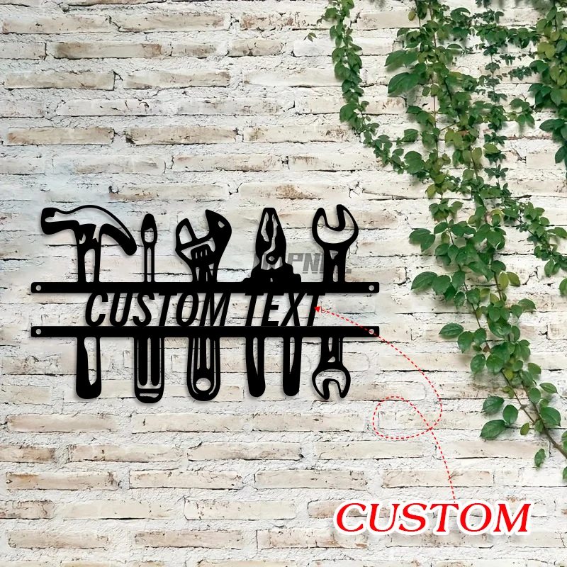 DIY Industrial Style Iron Wall Art,Customized Name 