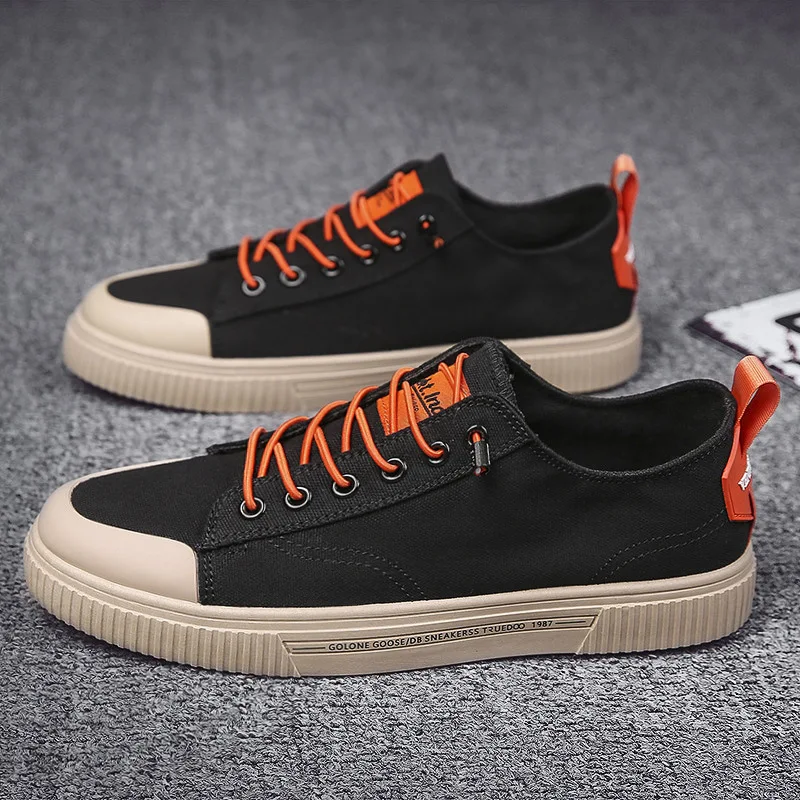 Men's Low-Top Canvas Shoes Breathable Trendy Board Shoes Casual Driving Shoes Versatile Autumn New Style 2025