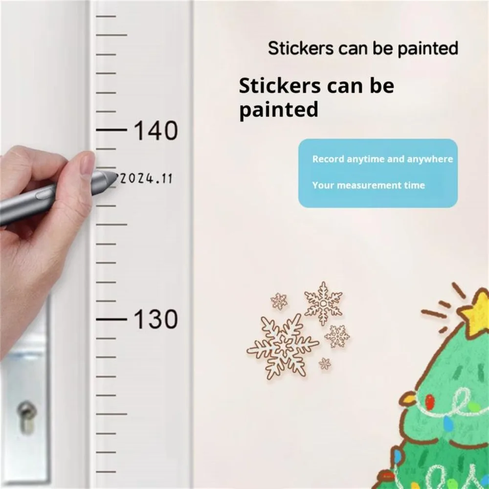 2M Height Height Measurement Sticker Self-adhesive Waterproof Child Growth Chart Removable Transparent Growth Chart Sticker
