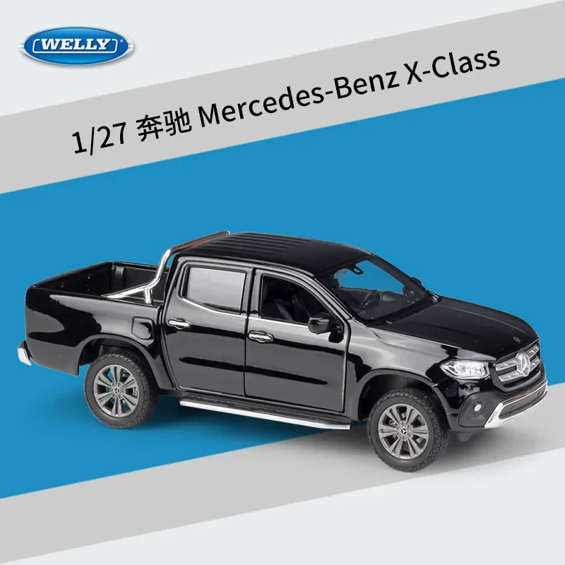 

WELLY 1:24 Mercedes Benz X-Class Car Classic Pickup Truck Metal Vehicle Diecast Alloy Model Toy Car For Children Gift Collection