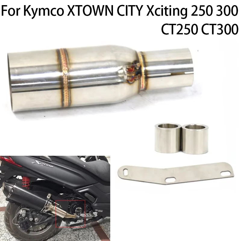 

Для мотоциклов Kymco XTOWN, CITY Xciting 250, 300 и CT300, выхлопная труба, соединение переднее/промежуточное, глушитель, труба из нержавеющей стали и система slip on.