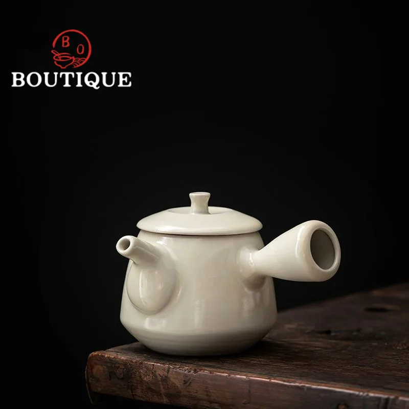 

Plant Ash Tea Pot With Filter Side Handle Teapot Shu Puer Drinkware Tea Maker Teapots Barley Ceremony Kettle Tea Tools Supplies