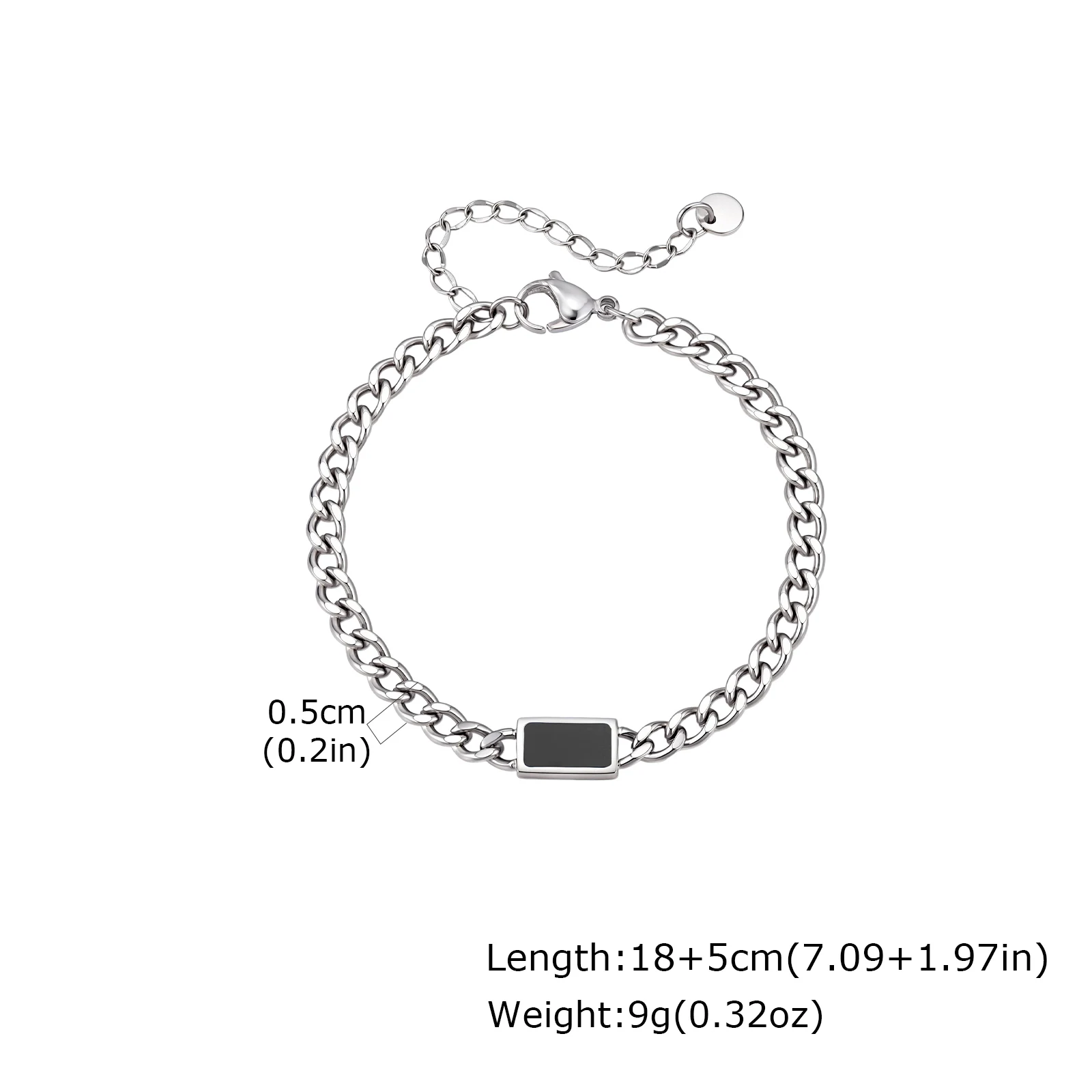 Trendiges Herrenarmband, kubanisches Kettenarmband aus Edelstahl, Schmuckgeschenk für Ehemann, BBF, Sohn