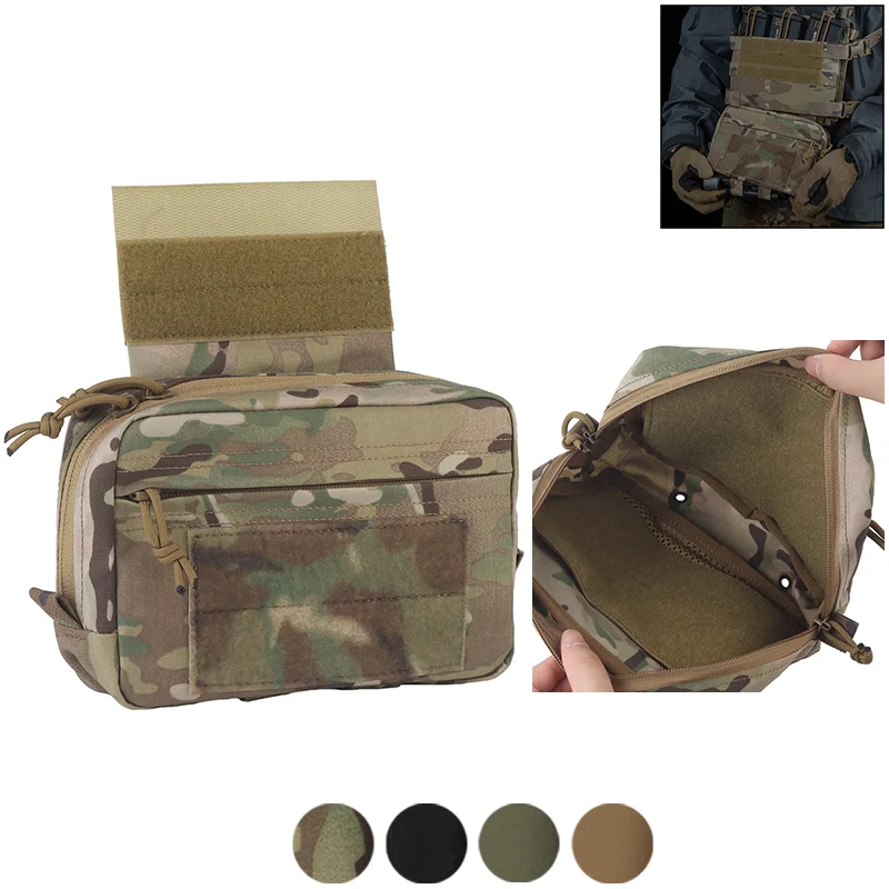 

Camouflage Compact Expansion Pouch Multi Compartment Organizer for Outdoor Airsoft Vest Chest Rig Harness Accessories