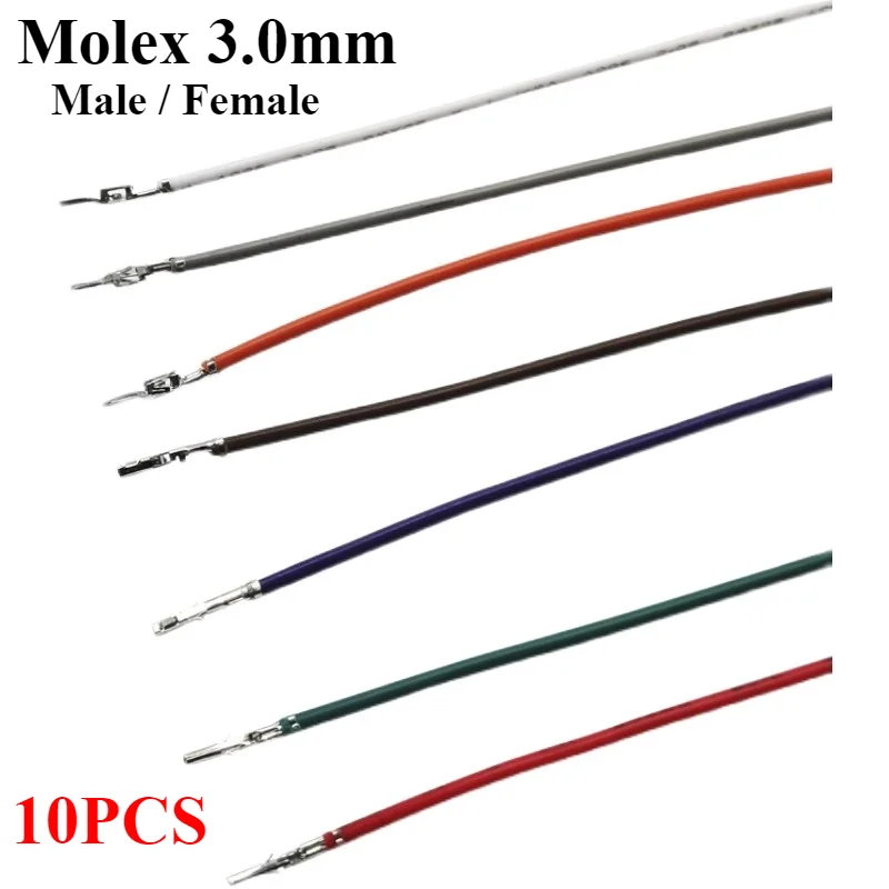 

10PCS Molex Connector 3.0mm Pitch Small 5557/5559 Male And Female Docking Terminal Wire 20cm Electronic Cable Connection Harness